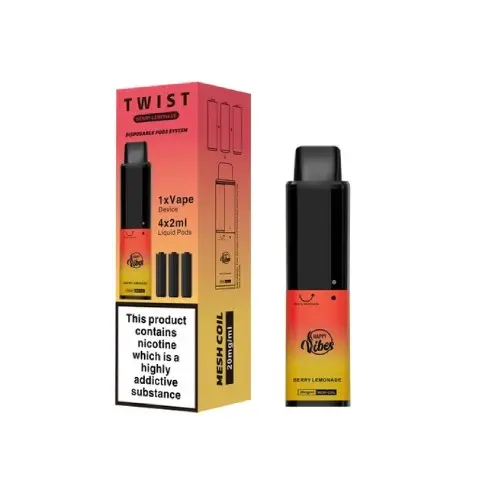  Berry Lemonade Happy Vibes Twist 3500 Disposable Vape 20mg (Expired-June 2024 ) 